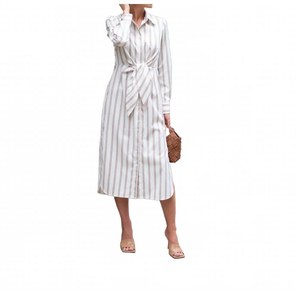 NEW DIOMI amelia midi dress in regato stone